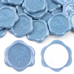 20Pcs/set Blue Wax Seal Stickers Handmade Envelope Seals Self Adhesive Wax Stickers for Wedding Decoration Wine Bags
