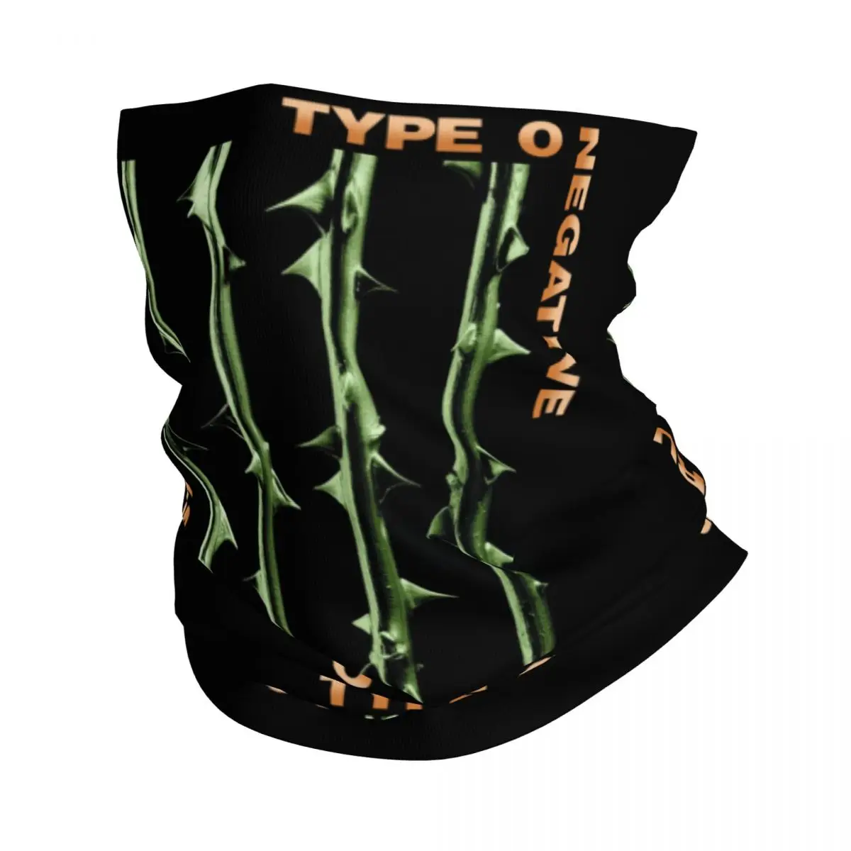 Heavy Metal Rock Logo O Type Negative Bandana Neck Warmer Men Women Winter Ski Hiking Scarf Gaiter Face Cover