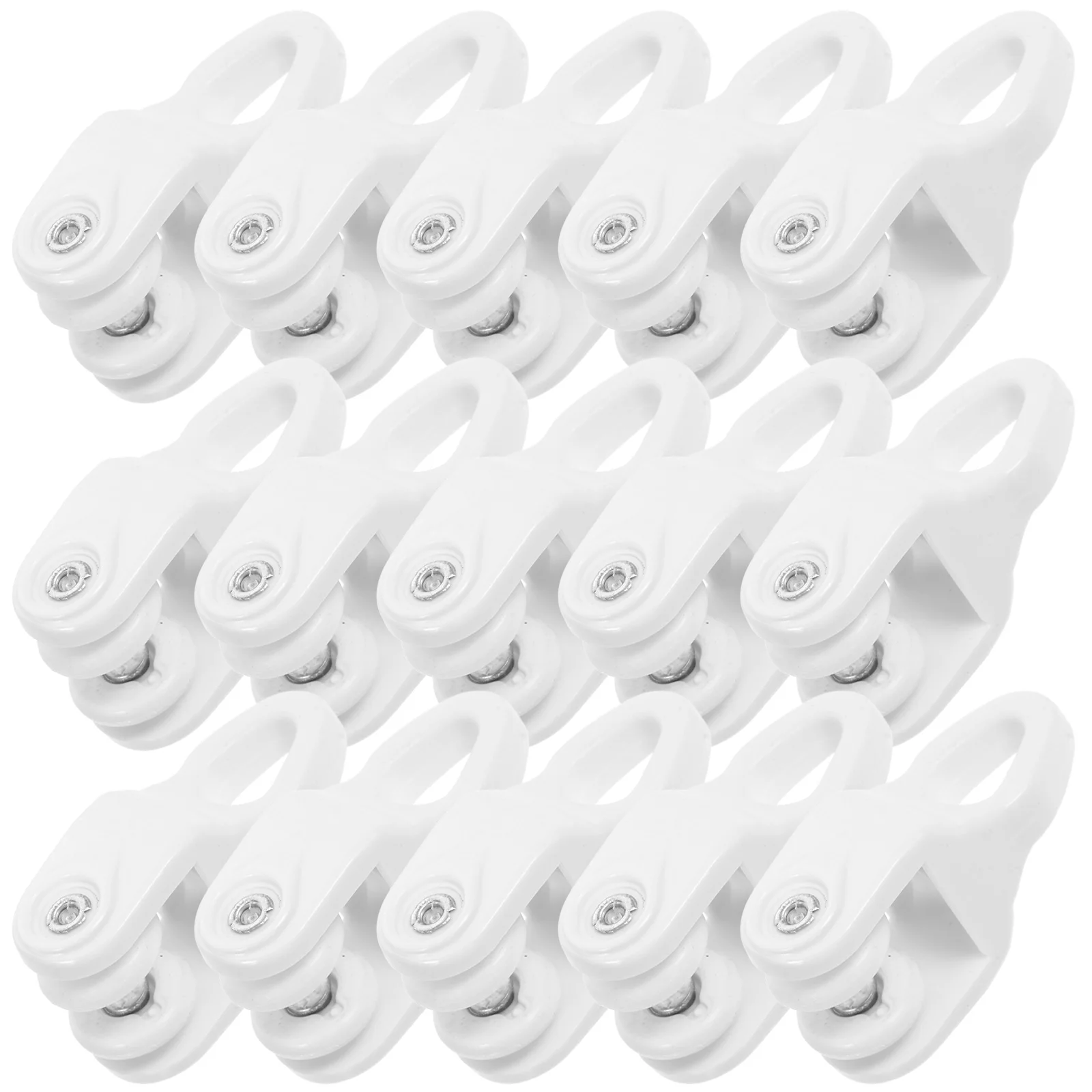 

30pcs Pulley Accessories Nano Silent Rollers PVC Bead Components Smooth Gliding Track Hooks ABS Material Window