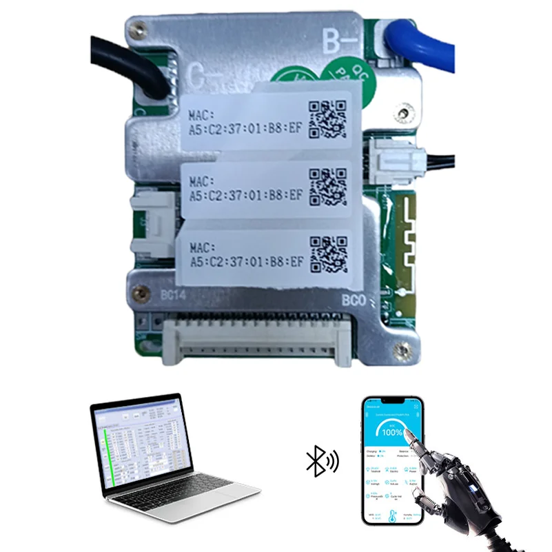 JBD UART 내장 블루투스 스마트 BMS, 배터리 관리 시스템, 도매, 7S, 8S, 24V, 10S, 11S, 36V, 13S, 14S, 48V, LiFePo4, NMC, 20A, 30A
