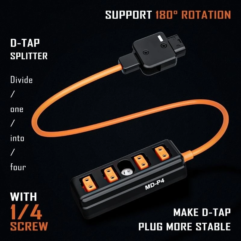 T5EA D اضغط على ذكر إلى 4 أنثى محول كاميرا كاميرا توزيع الطاقة المضاد للضوء العكسي