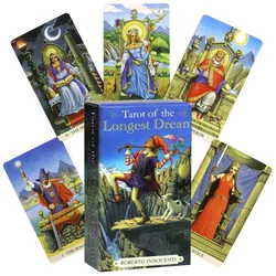 10*6cm Tarot of The Longest Dream 78 Pcs Cards with Guidebook for Beginners Oraange Gilded Edges