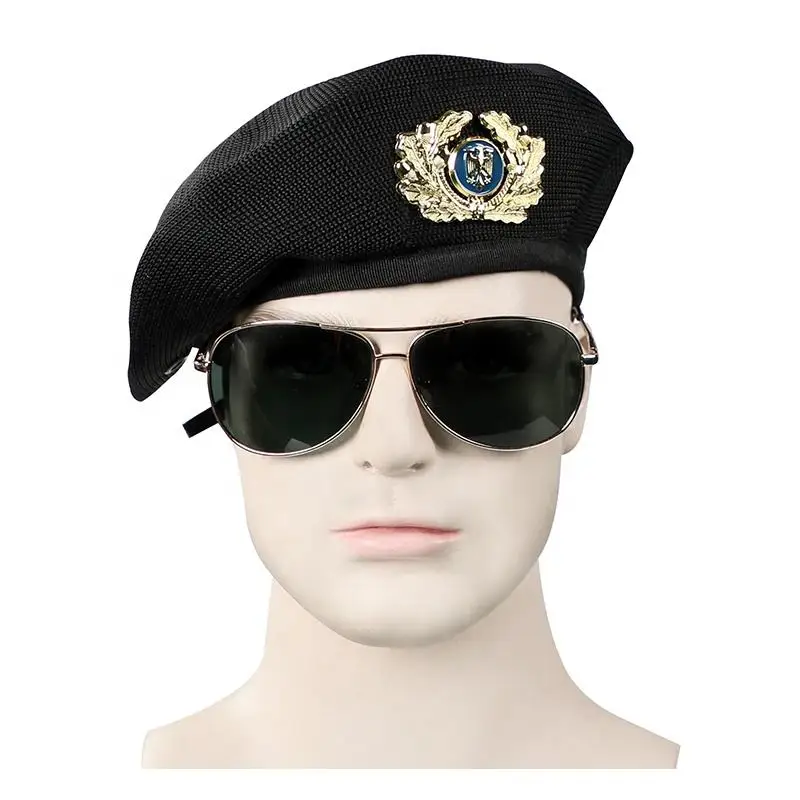 Boina de uniforme de fábrica clásica Unisex, gorro de malla personalizado profesional, personal de seguridad, gorro específico de la industria