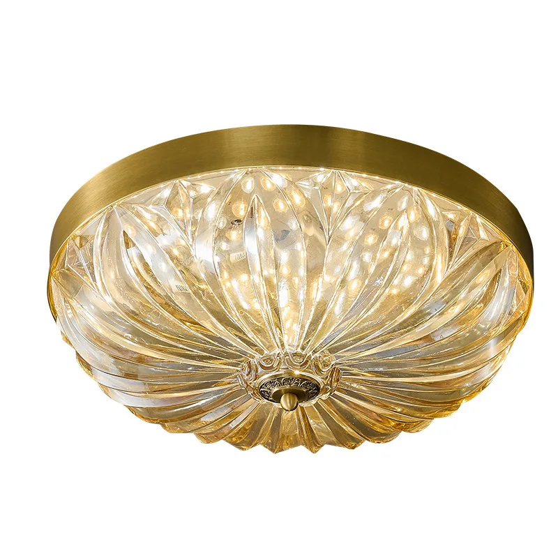 

All copper ceiling lamp retro aisle corridor European villa restaurant