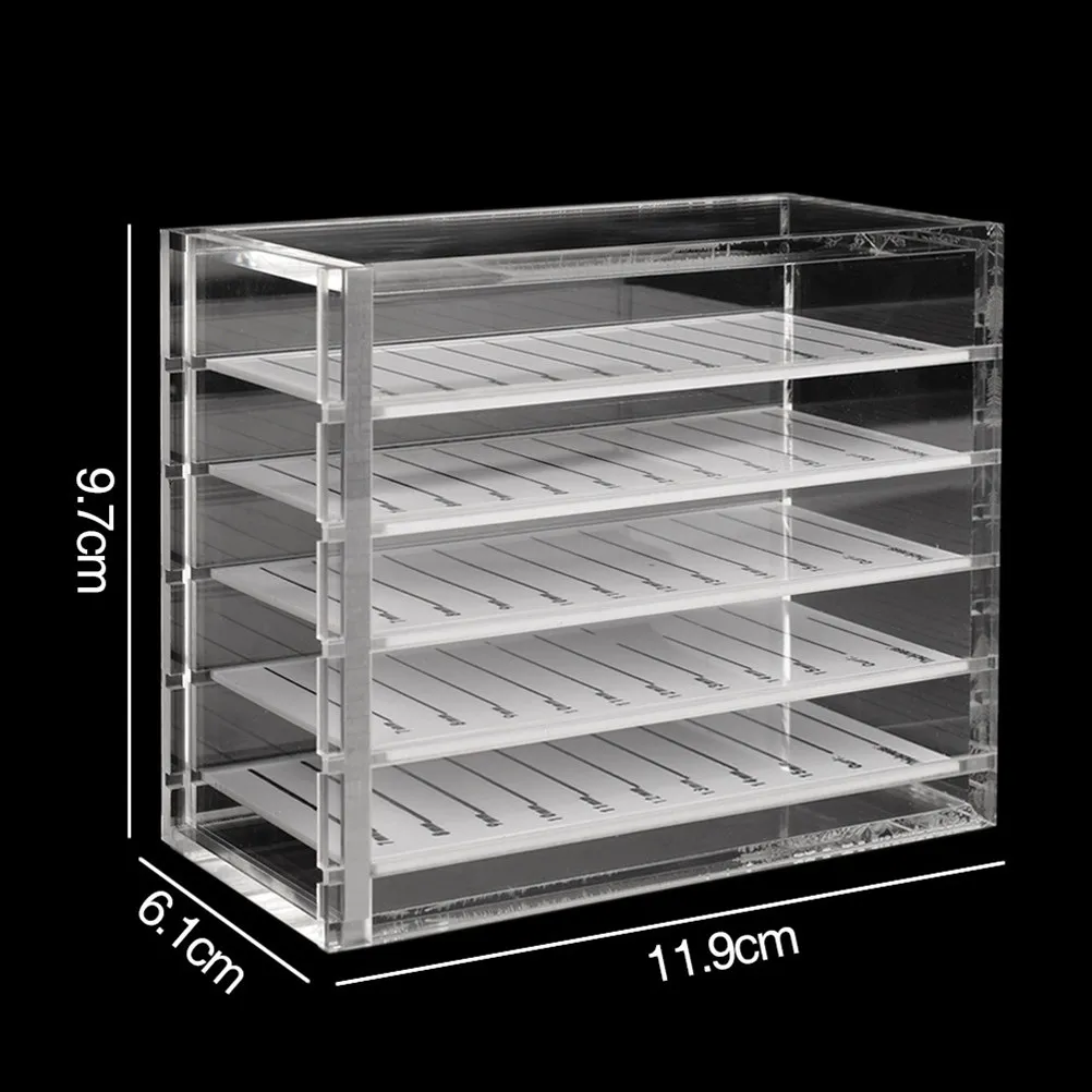 Professional Eyelash Storage Box Transparent Multi-Tier Display Stand for Lash Extensions Salon Eyelash Organiser Clear