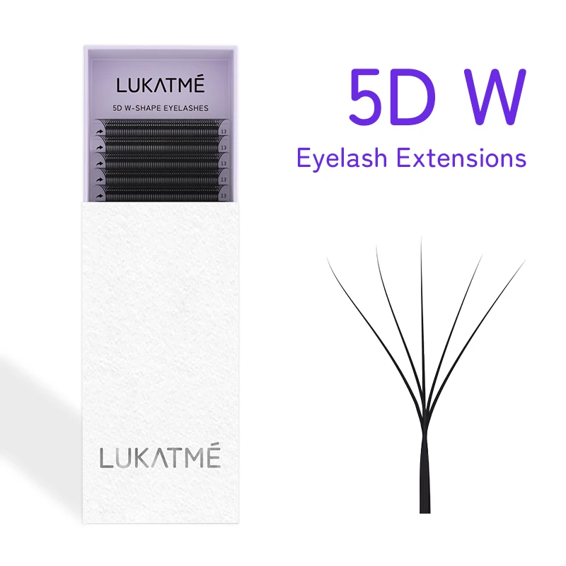 

LUKATME 5D W Eyelash Extensions Premade Fans Handmade Premium Faux Mink 5D Lashes
