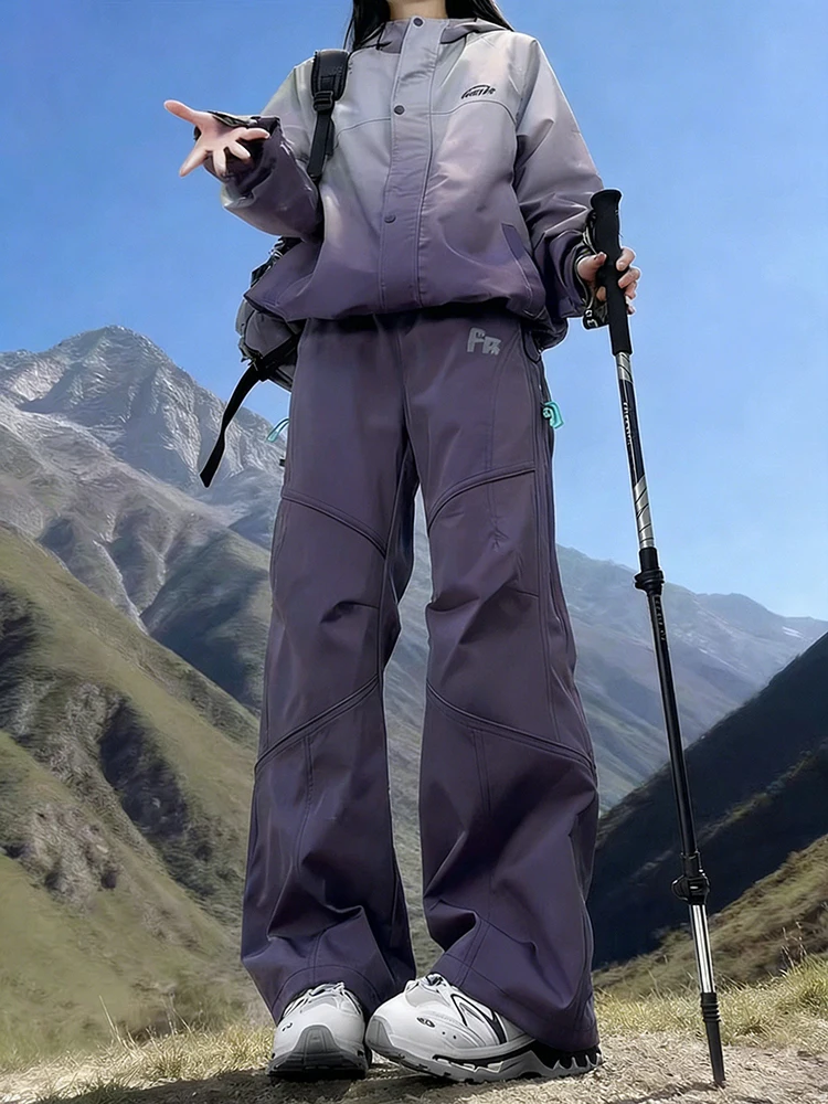 

Фиолетовые американские брюки Softshell для мужчин и женщин, маленький размер, весенние, быстросохнущие, для активного отдыха, альпинизма, рабочие штаны