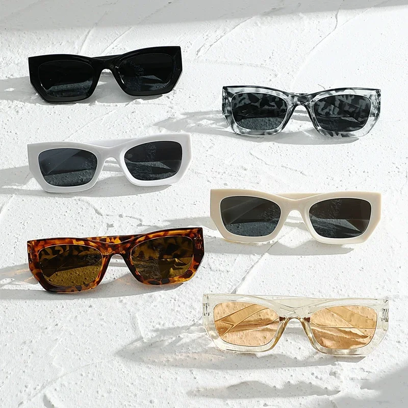 Small Rectangular Classic Sunglasses Anti-glare And UV Protection Fashionable And Unique Unisex Motorcycle Accessories
