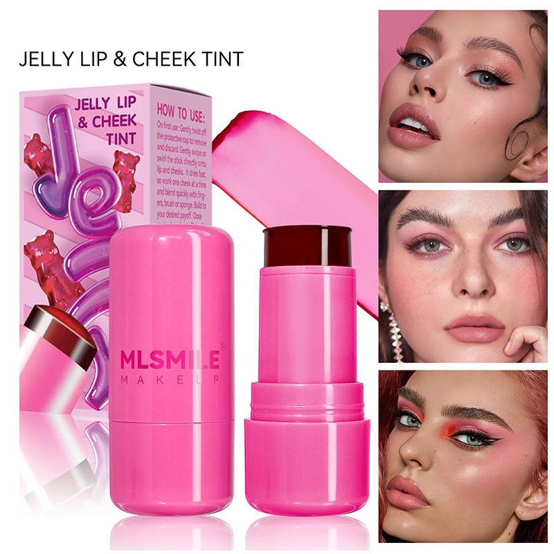 Long Lasting Moisturizing Blusher 3 In 1 Waterproof Jelly Rouge Facial Part & Eyes & Labial Region Matte Lipstick Korean Makeup