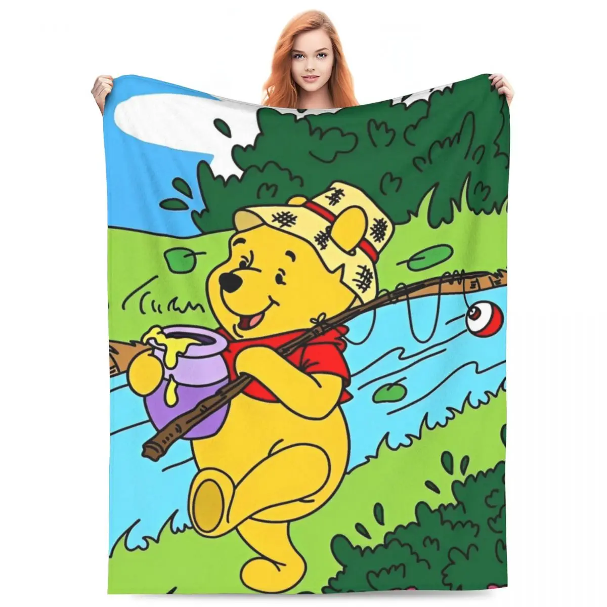 Winnie The Pooh Tigger Cartoon Blanket Travel Flannel Bedding Throws For Living Room Warm Soft Design Quality Bedspread