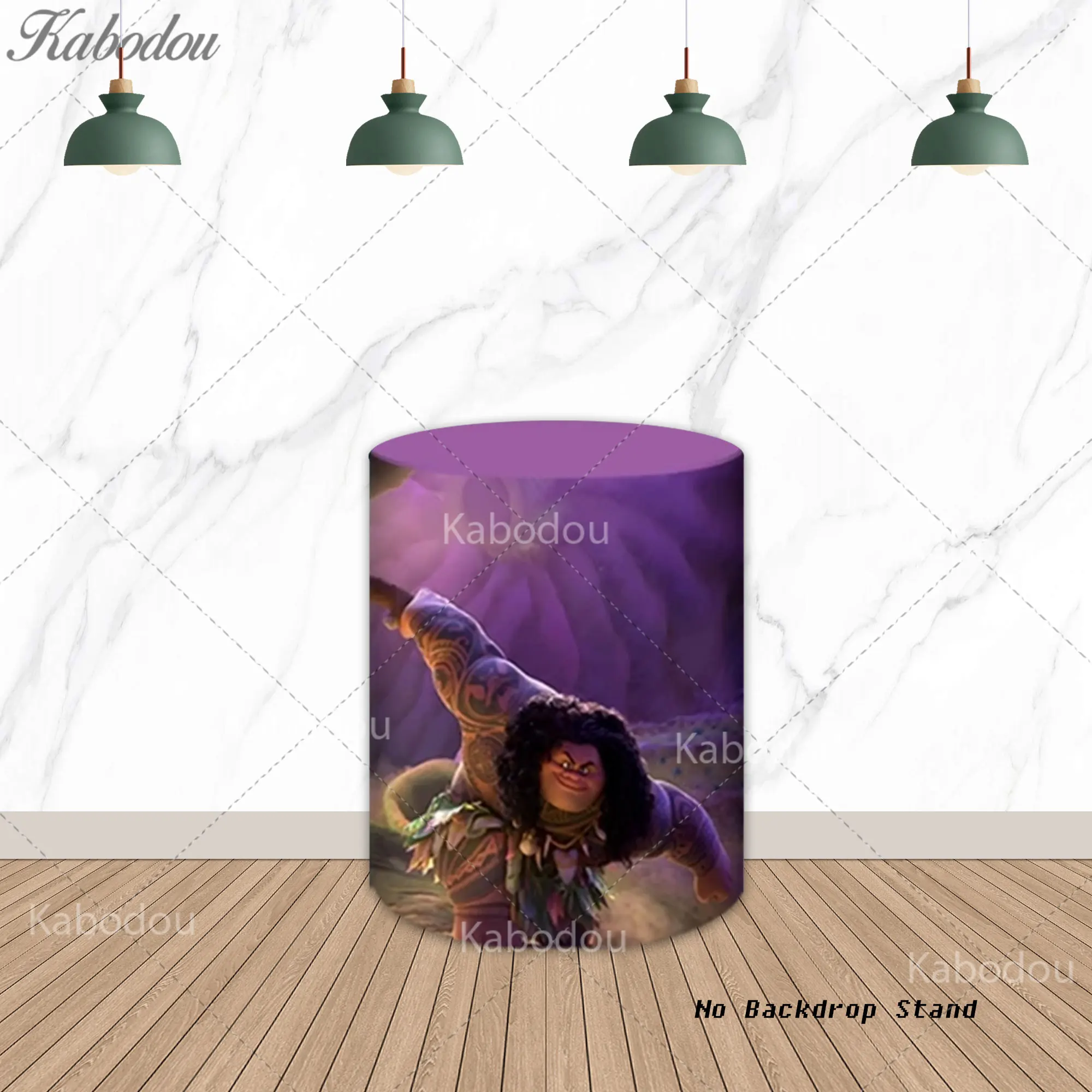 غطاء خلفية مستدير من Moana للأطفال الأولاد لتزيين حفلات أعياد الميلاد السعيدة، لافتة استحمام الطفل، دعائم تصوير خلفية #5