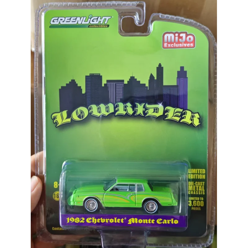 

GreenLight & Mijo 1:64 1982 Монте-Карло, имитация модели автомобиля из сплава, коллекция игрушек-дисплеев