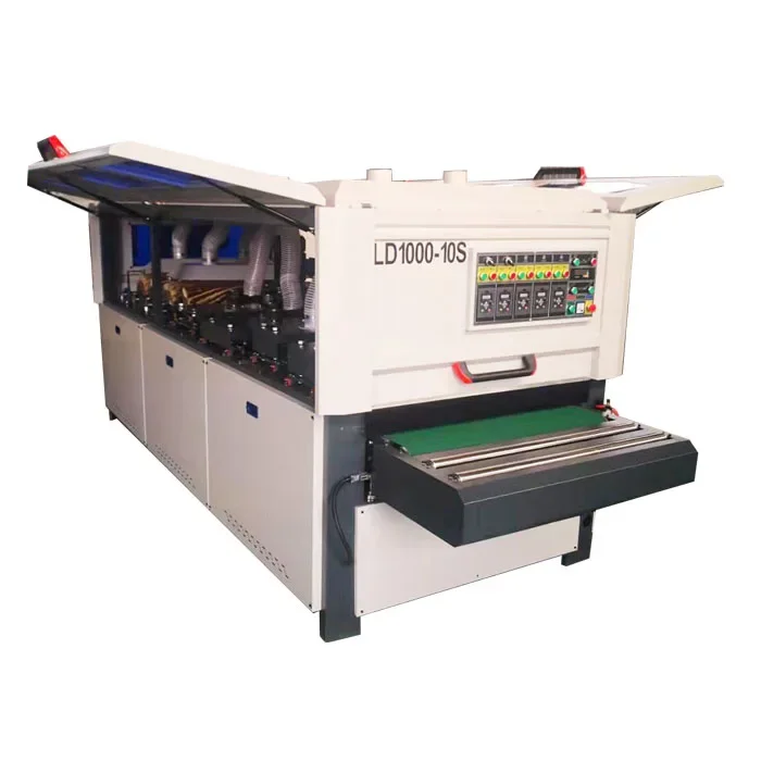 1300Mm wood brush sander with 6 roller/wood brush polisher for kitchen cabinet doors