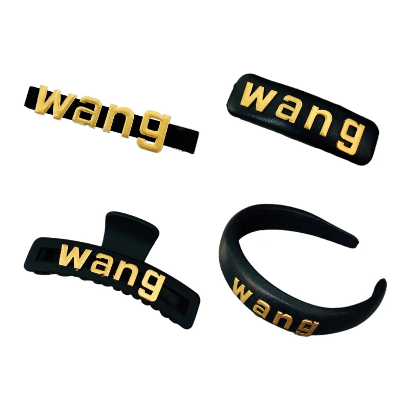 Temperament Wang Letter Headband/ Duckbill Hairpin/ BB Hairpin Hair Claw Women Heightened Hair Claw Trend Y2k Tiara