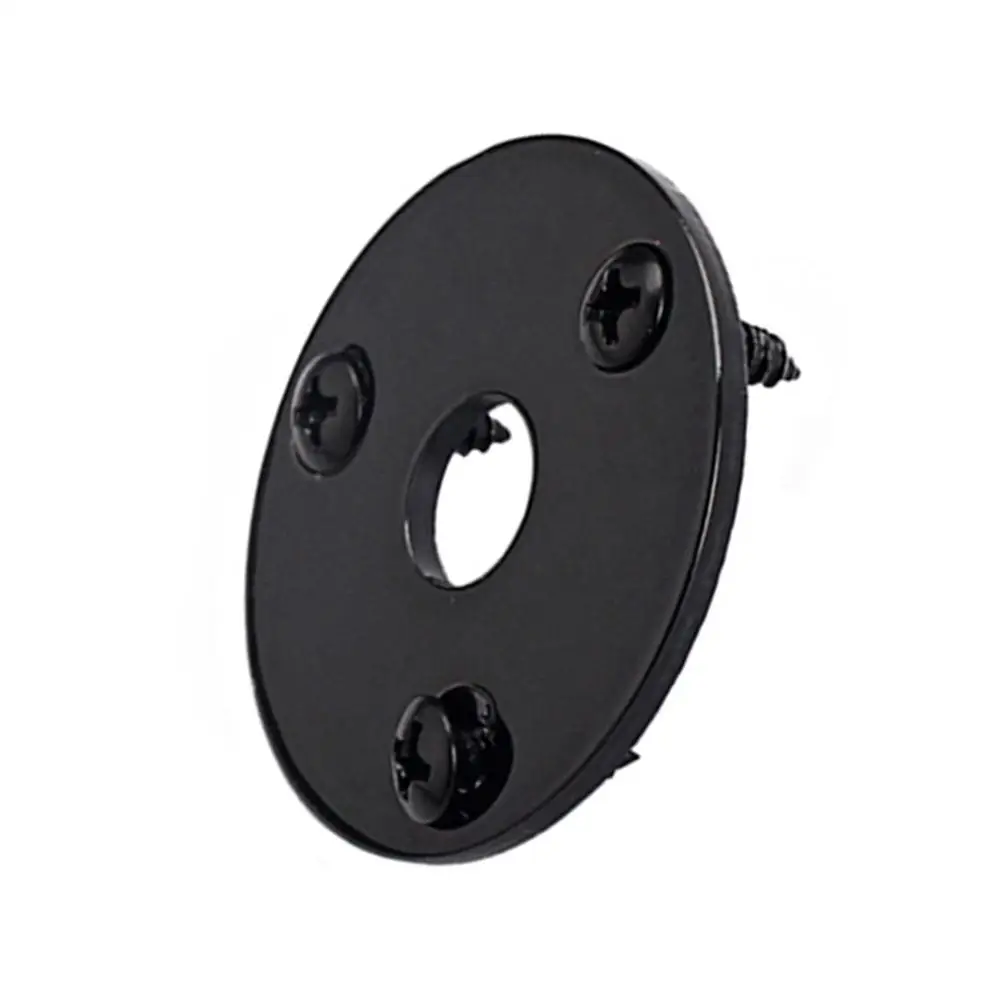 

Round Guitar Plate Indented 1/4 Inch Guitar Pickup Output Input Socket Plate Metal Plate With Screws for Electric