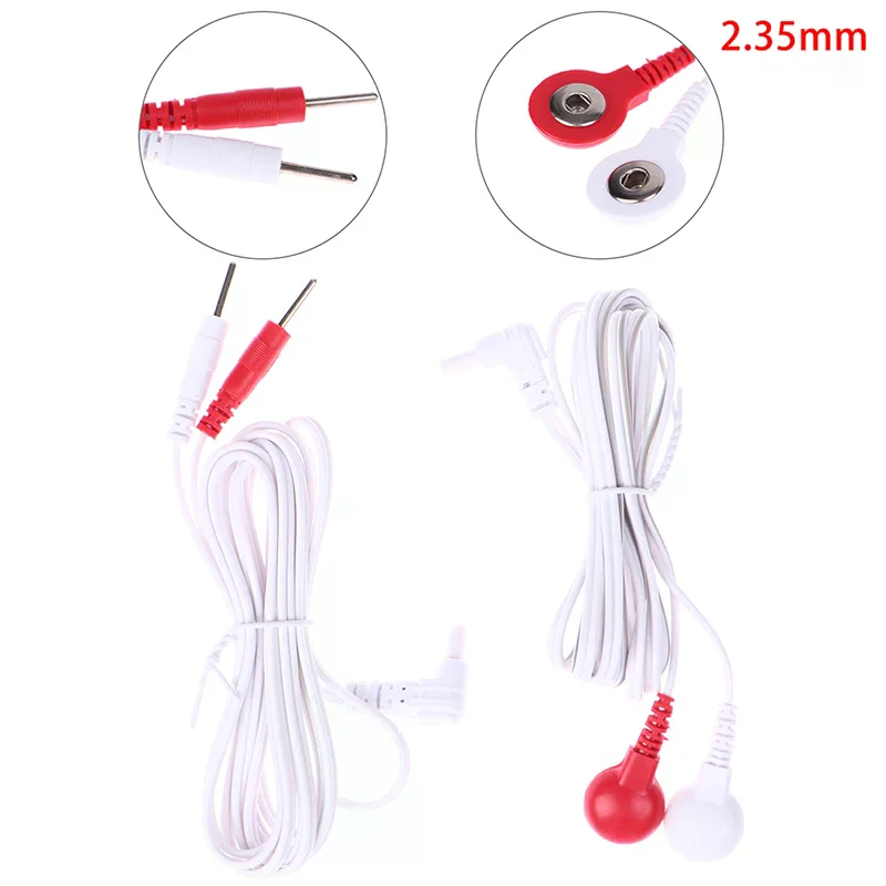 1PCS 1.5/1.8M 2.35mm Replacement Jack DC Head Electrode TENS Unit Lead Wires Connector Cables