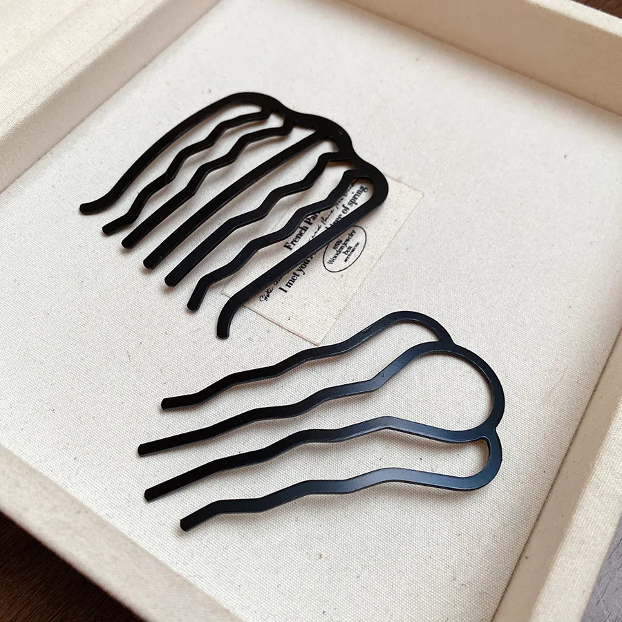 Pettini forchetta per capelli a forma di U in metallo Semplice parte posteriore della testa Clip per capelli Pettini laterali per capelli Updo Bastoni per capelli Strumento per lo styling dei capelli Ornamento Z