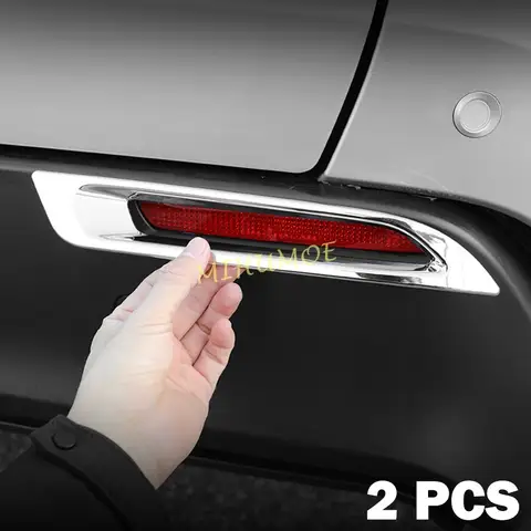 Chrome Rear Fog Light Cover Bumper Reflector Surrounds For Subaru Solterra Toyota bZ4X 2023 2024 2025