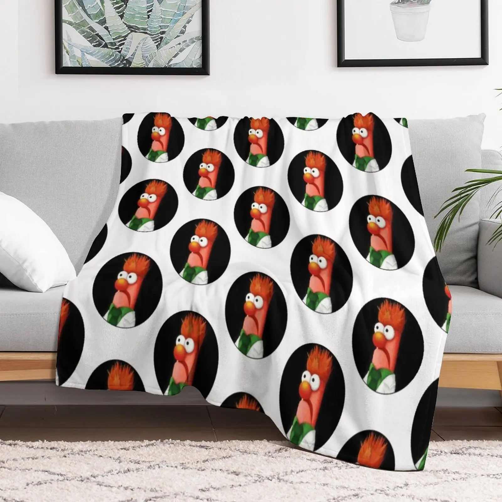 Beaker Classic T-Shirt Throw Blanket Tourist Stuffeds Winter beds Cute Plaid Blankets