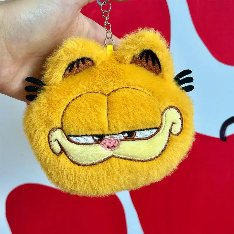 Kawaii Garfield محفظة نسائية للعملات المعدنية المحفظة الإبداعية الكرتون ألعاب من القطيفة حقيبة المفاتيح أنيمي الأجهزة الطرفية هدايا عيد ميلاد للبنين والبنات