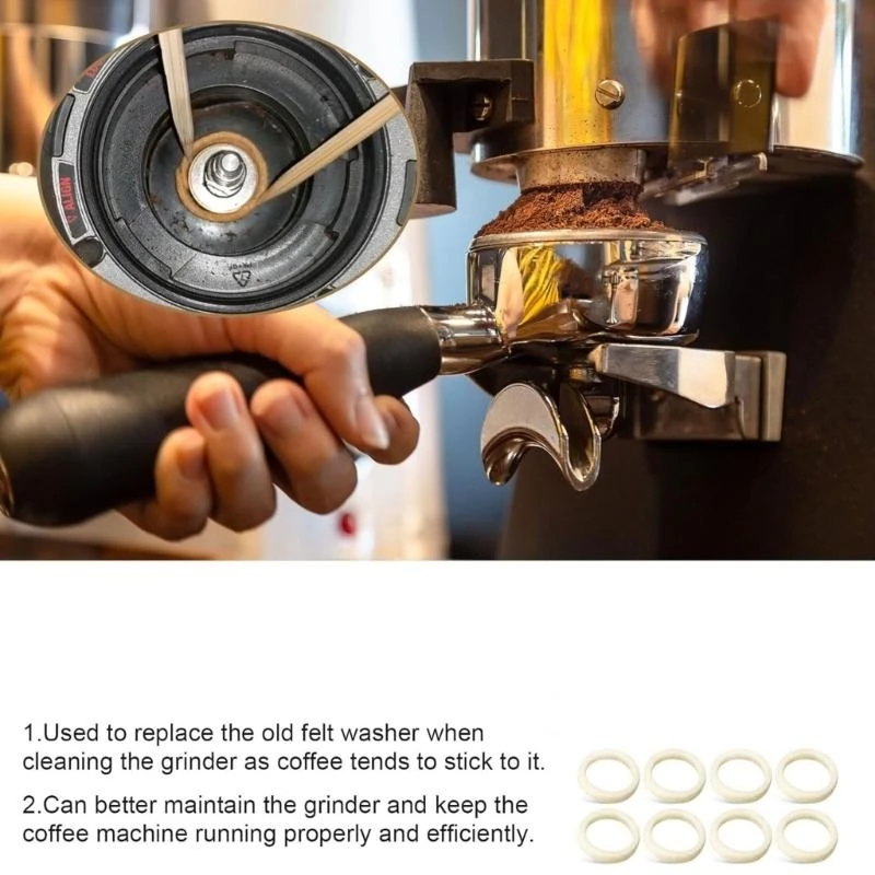 8Pieces Soft Filt Ruis Reduction Wasmachines Vervangende pakking voor koffiemachine
