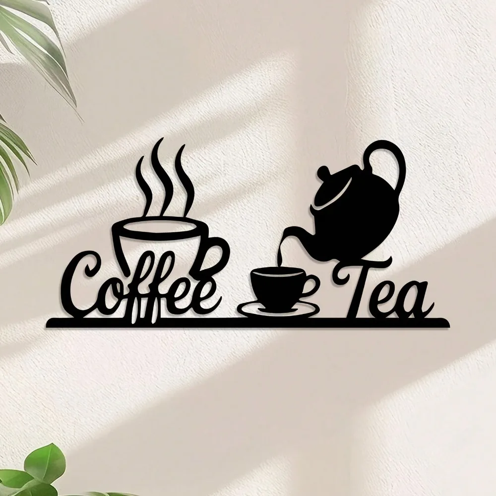 Retro Metall Kaffee-Tee Wandkunst-Schild - Vintage Blechschild für Kaffeeliebhaber Küchendekoration