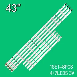 Para samsung ue43j5500 ue43j5502 ue43j5550 ue43j5600 s _ 5j55 _ 43 _ fl _ tira de luz led para l7 r4 LM41-00117X LM41-00117 w BN96-363