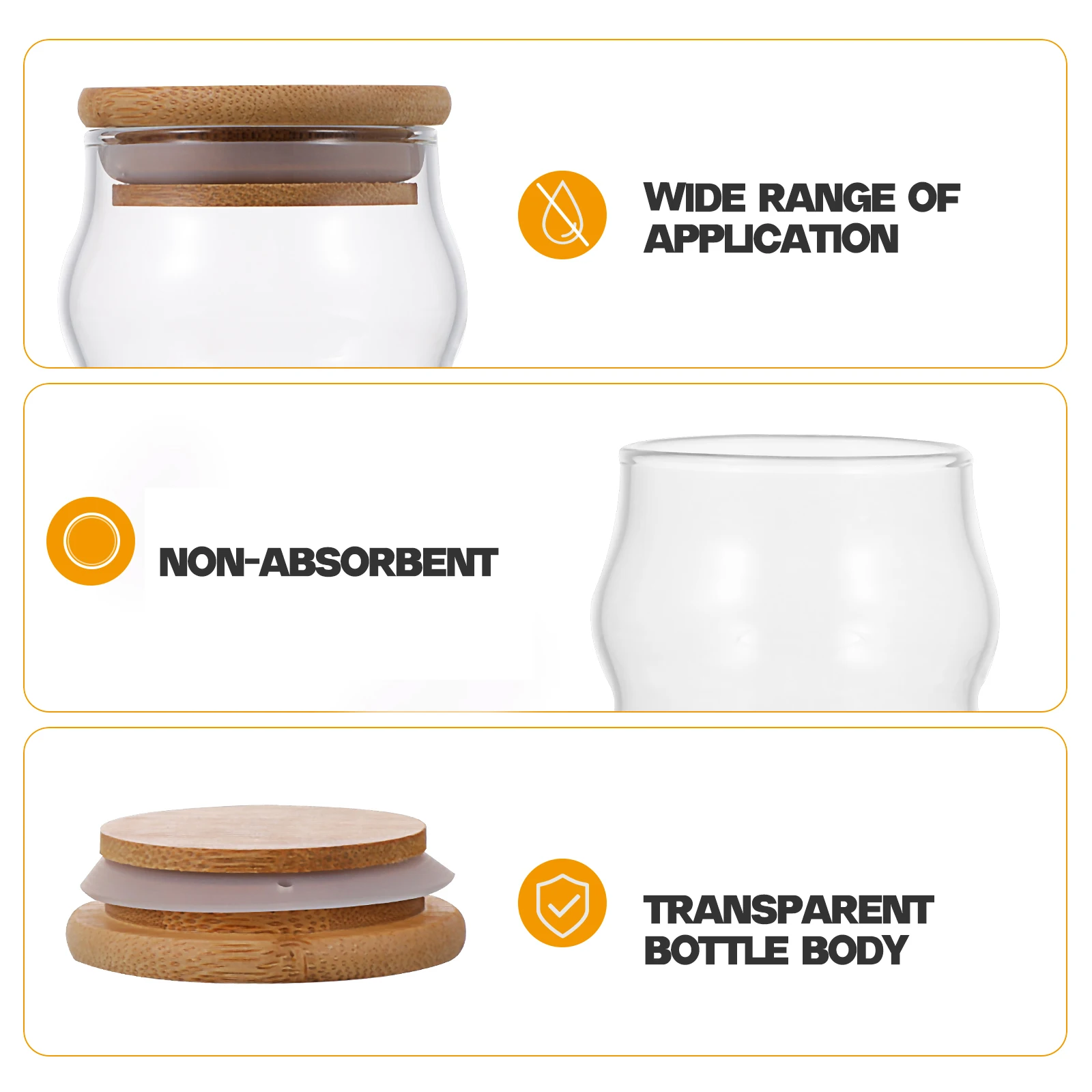 

Portable Tea Glass Food Storage Container Canister Transparent Storage Container Tea Lover Gift