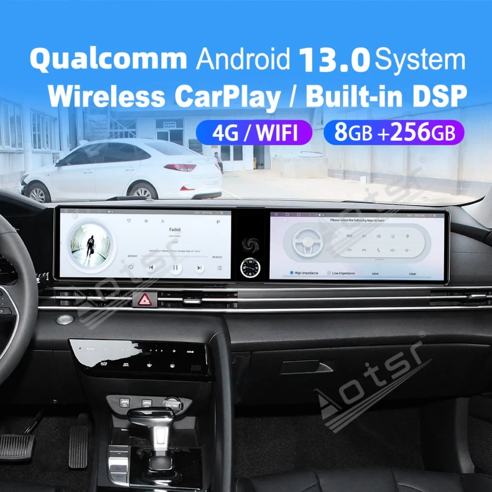 

Двухэкранный мультимедийный автомобильный центр Qualcomm Carplay Android для Hyundai Elantra 2020-2021 с GPS-навигацией и автомагнитолой