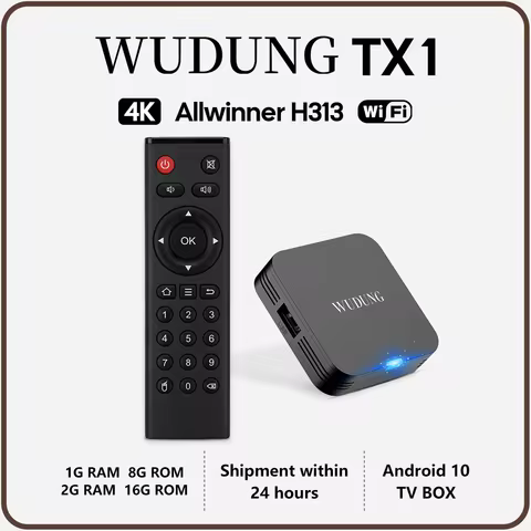 Original WUUDNG TX1 TV BOX Android 10.0 Allwinner H313 Quad Core 4K HDR Mini Game TV Stick 2.4G Wifi 2GB/16GB Smart TV Box
