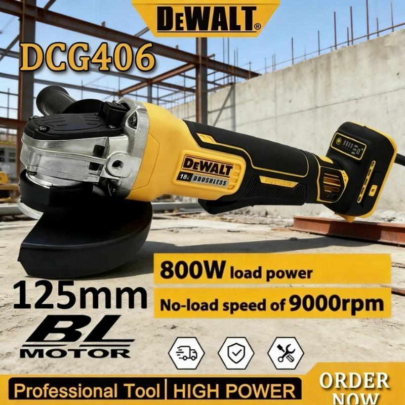 

Аккумуляторная угловая шлифовальная машина Dewalt DCG406 125 мм, 9000 об/мин, бесщеточная, для резки и полировки, для литиевых аккумуляторов 18В