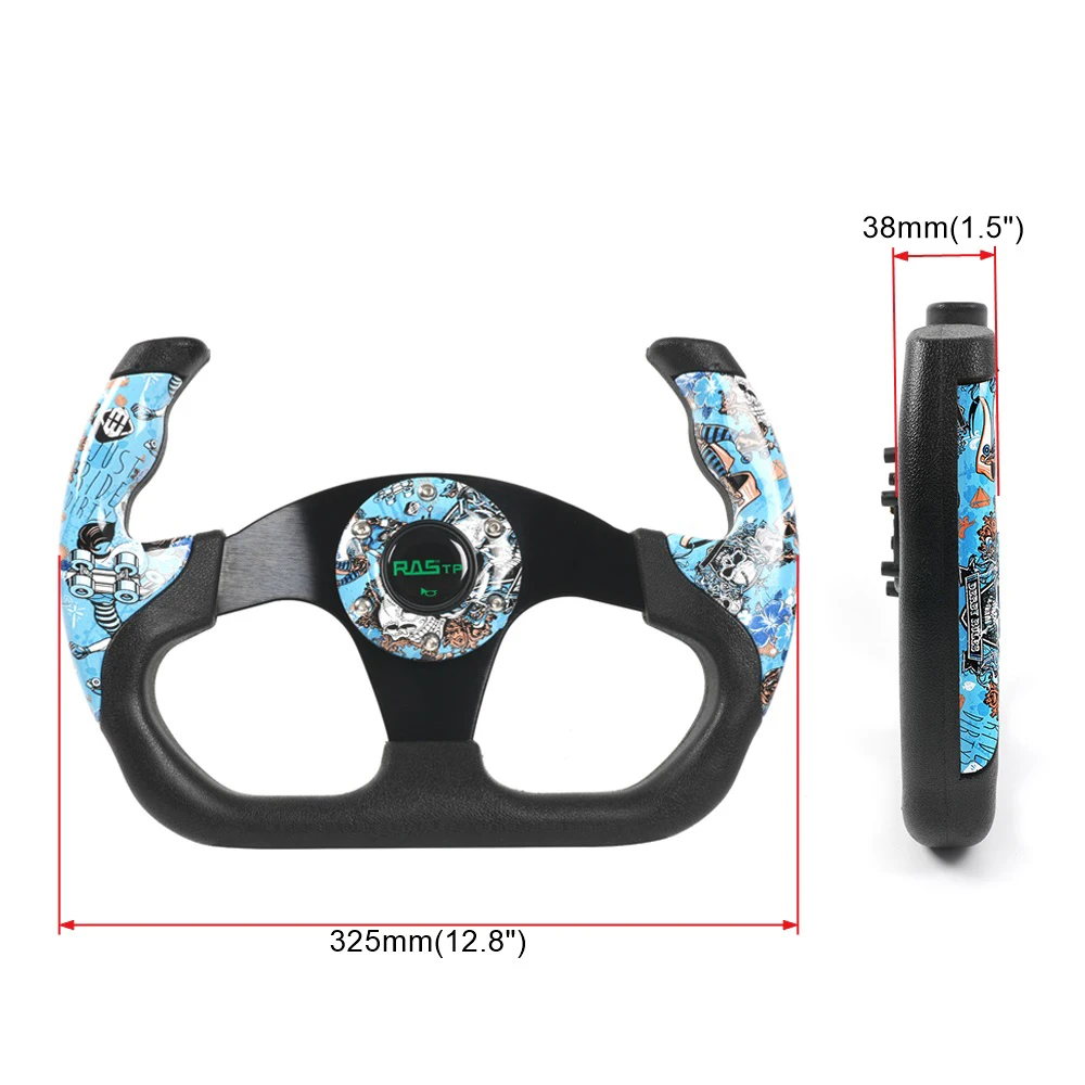 12.8 Inch 325mm Graffiti Universal SIM Racing Steering Wheel 6 Hole Racing Steering Wheel Kit With Horn Control STW046