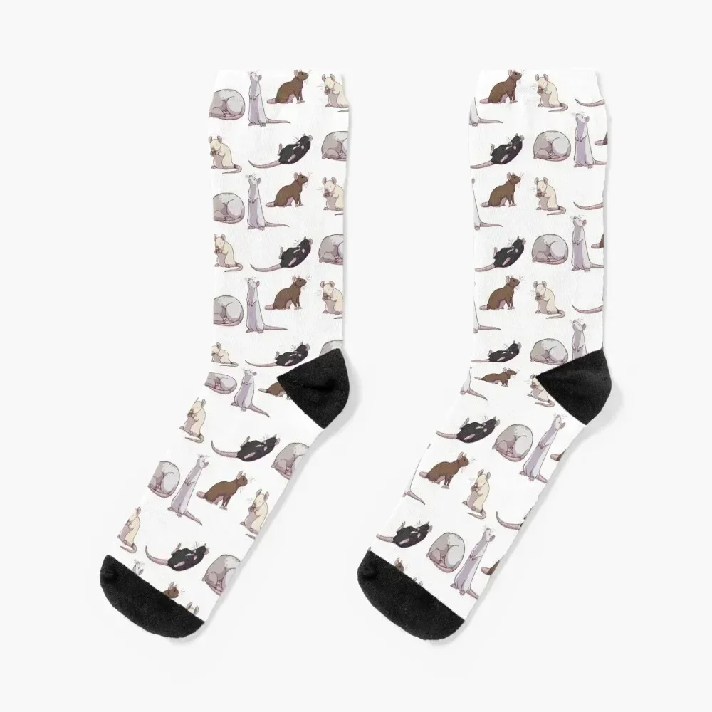 Rat Yoga All Over Socks sports and leisure Non-slip Men Socks Women's