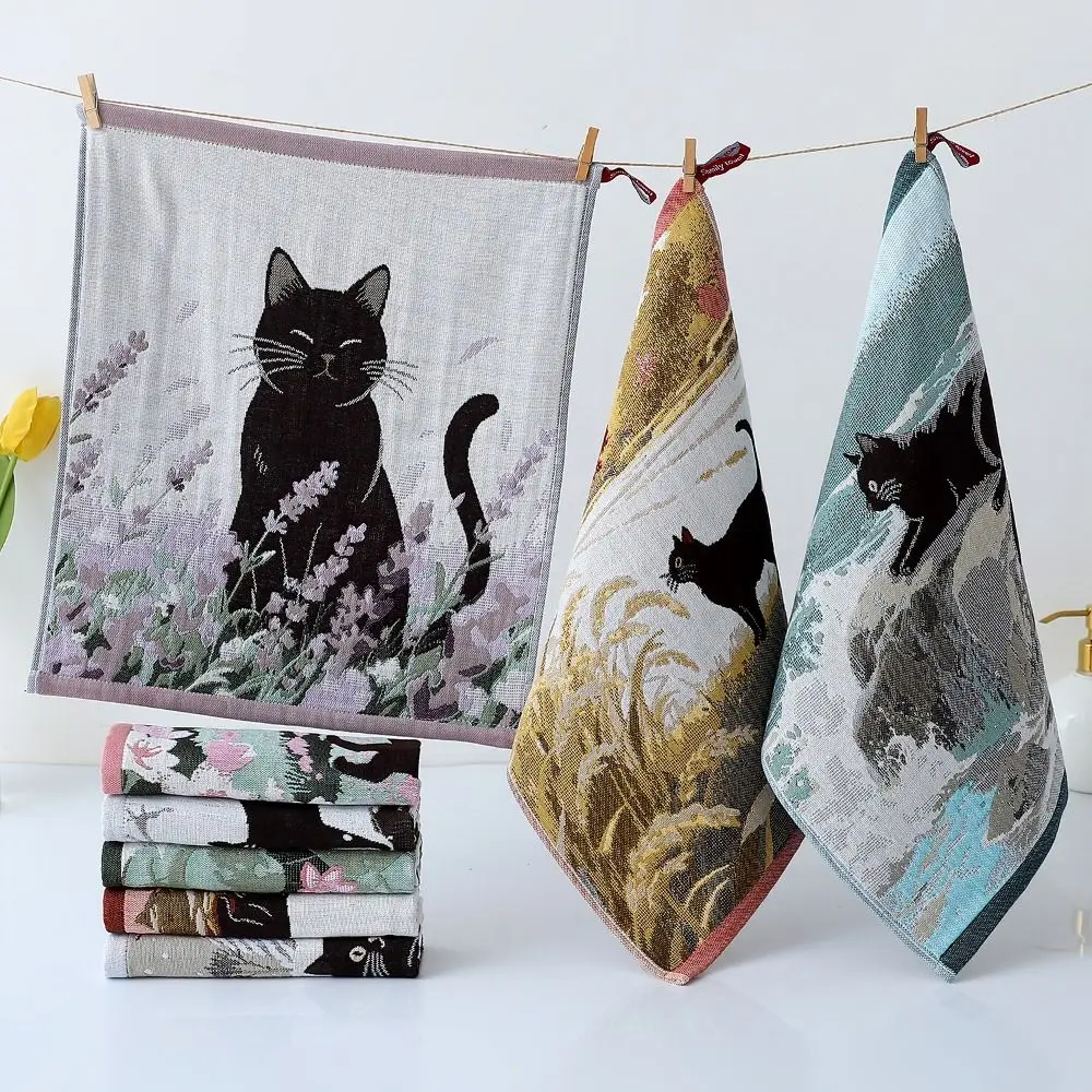 34x40cm Large Hand Towel Quick Dry 4 Layer Cotton Gauze Kitchen Towel Decorative Pure Cotton Dish Cloth Home Restaurant
