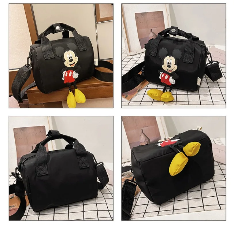 Disney ของแท้ใหม่แฟชั่น Mickey กระเป๋าเด็กกระเป๋าถือเด็กชายและเด็กหญิงไหล่ Crossbody กระเป๋า Mickey Mouse กระเป๋าสตรี