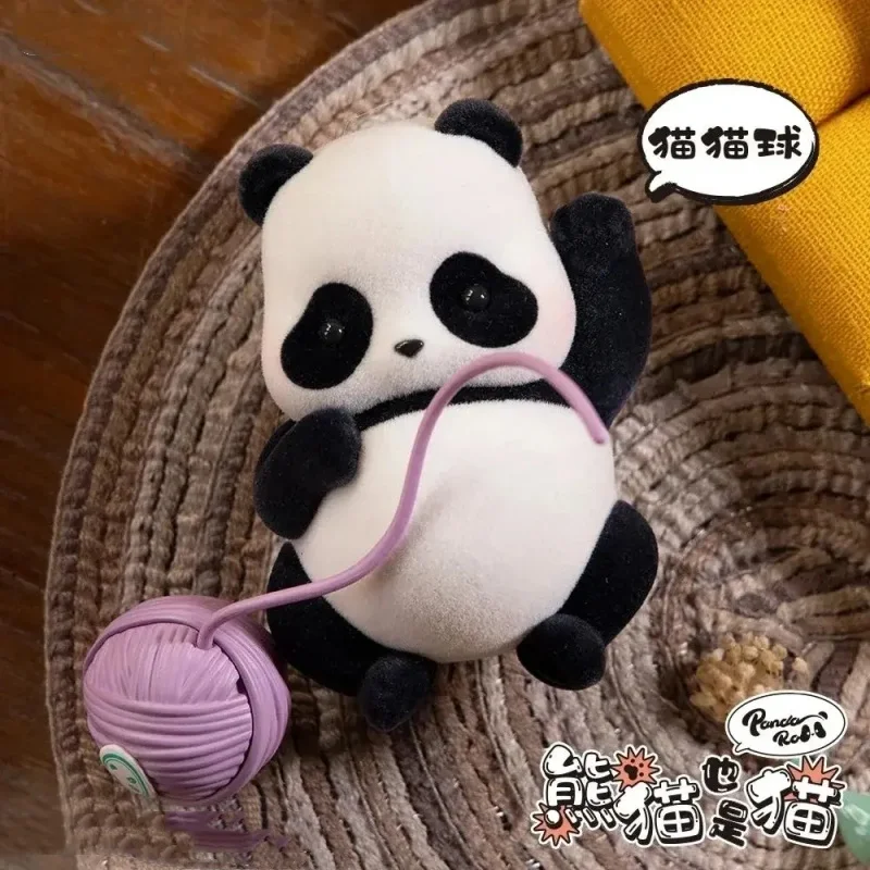 Genuine Blind Box Cute Pandas Are Also Cats Series Kawaii Panda Roll Mystery Box Collectibles Models As Desktop Decor As Gifts