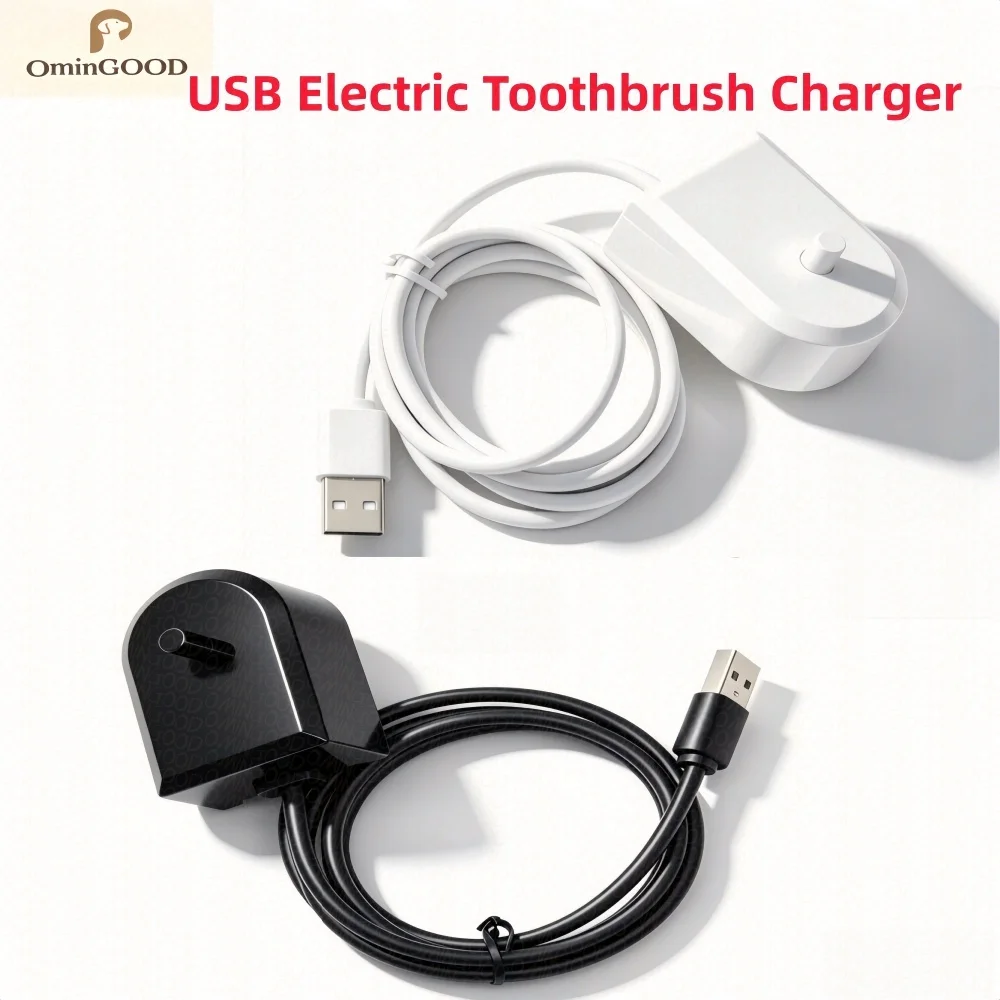 USB Electric Toothbrush Inductive Charging Base, Replacement Charger Dock Compatible for Philips Sonicare HX Series(White/Black)