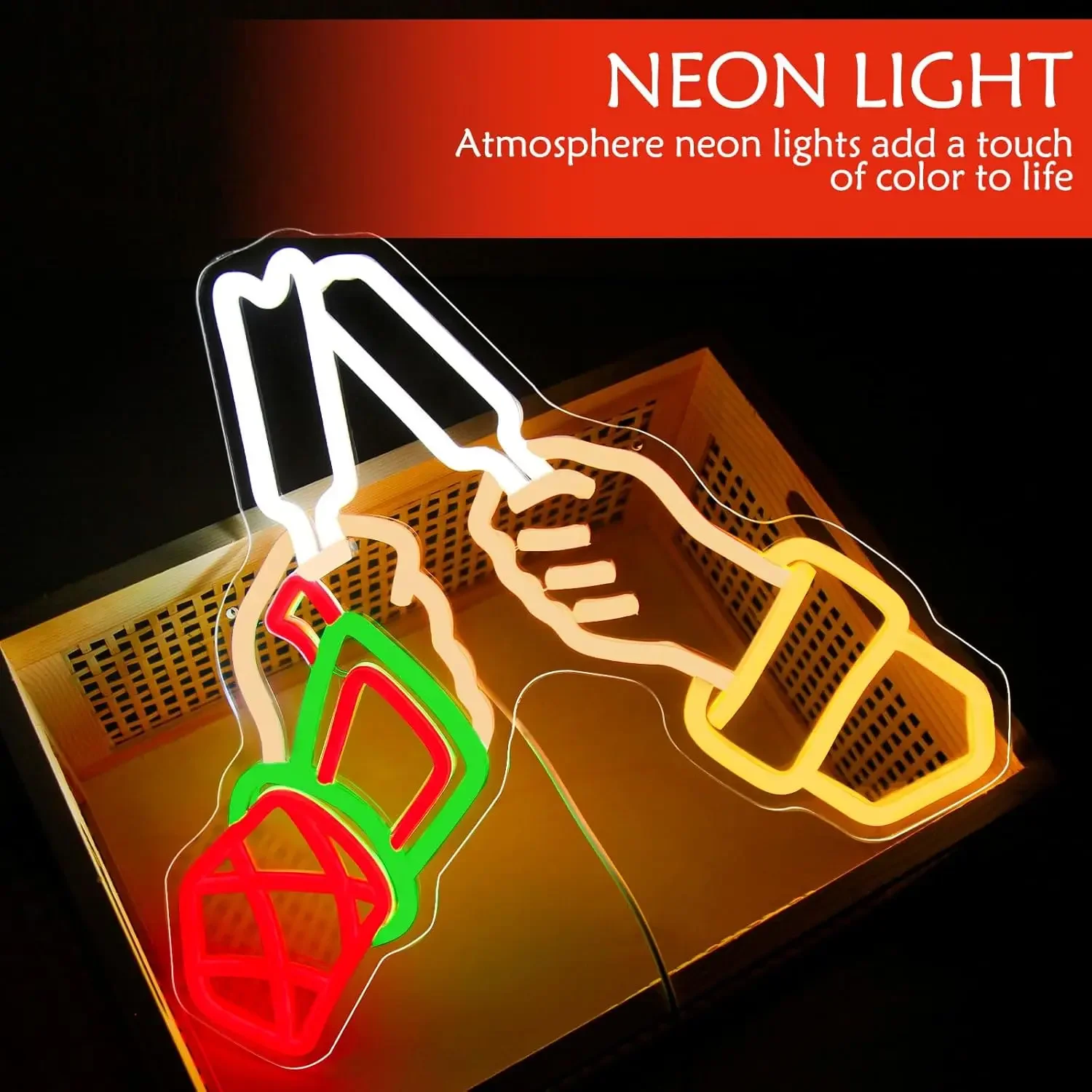 يهتف LED النيون تسجيل عكس الضوء USB ضوء النيون لغرفة الألعاب غرفة نوم بار نادي حفلة رجل كهف عيد ميلاد جدار ديكور هدايا لصديق