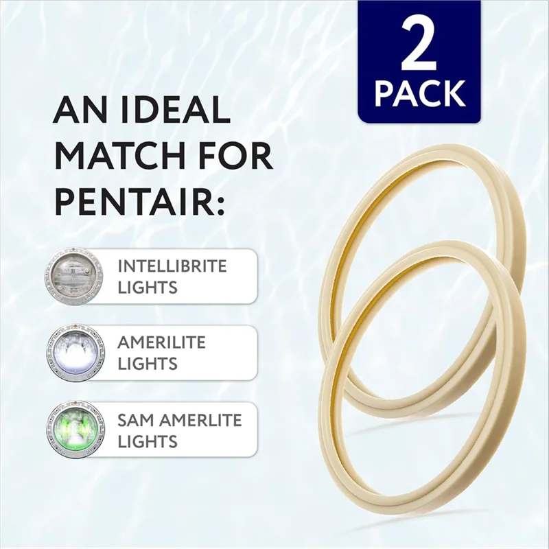 

ABBY-2Pcs 8-3/8Inch Pool Light Lens Gasket For Pentair 79101600Z 79104800-For Intellibrite,Amerlite And SAM Amerlite Lights
