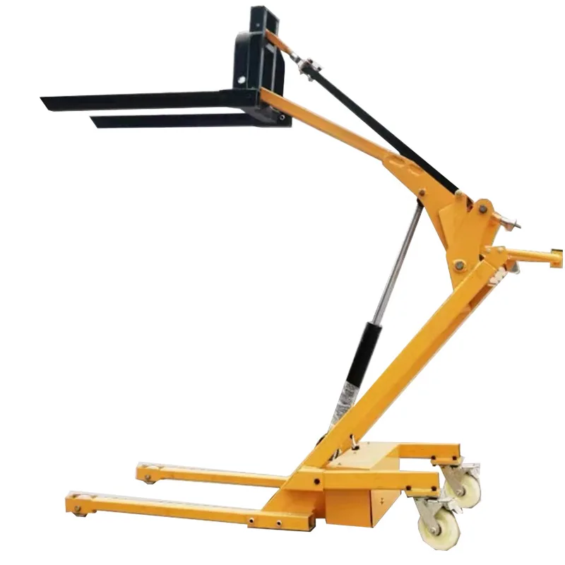 

Electric crank forklift Hydraulic small loading and unloading truck Oil drum truck Electric portable crank forklift