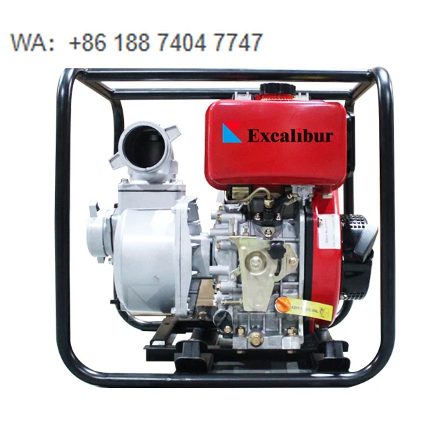 4 Inch  Portable Diesel Engine Water Pump Set 10 hp Farm Agricultural Irrigation Movable Water Pump