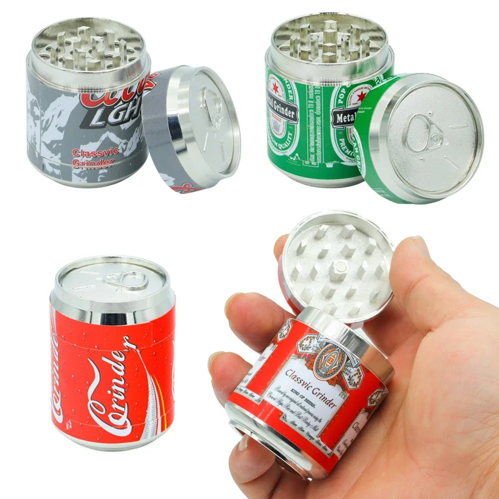 

42mm Zip top Can grinder with 3 layers of zinc alloy material for food grinding compact and portable