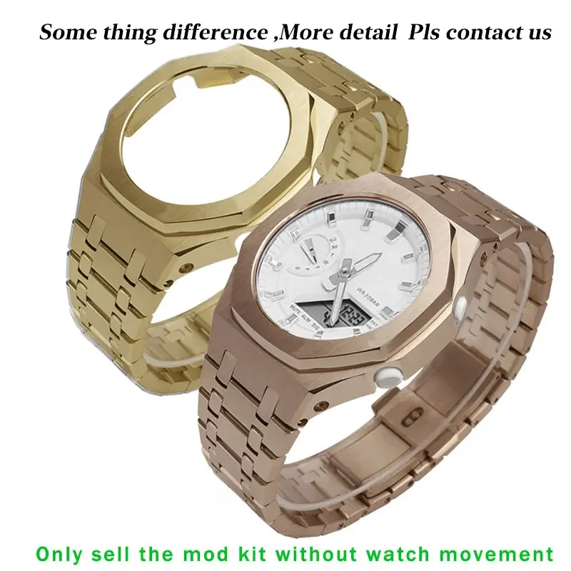 Gen 5 Stainless Steel Mod Kit  for CasiOak GMA-S2100 Metal Bezel Case Strap for Gma S2100  Watchband Accessories Wholesale