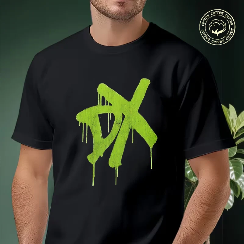 

High-Quality DX Graffiti Style Motorcycle T-Shirt Men Hip Hop Streetwear Unisex Casual Fashionable Short Sleeve Tops Tee
