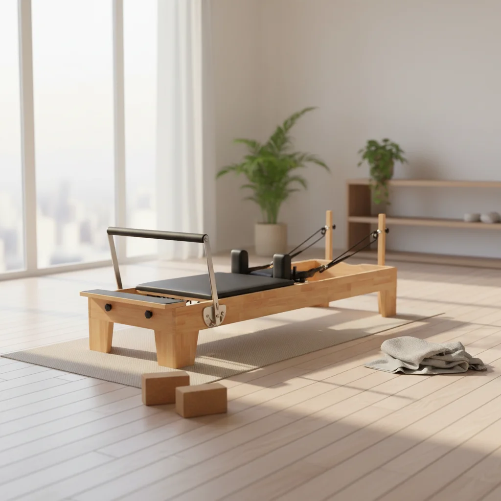 Oak Wood Core Bed Safe Reformer Pilates Studio and Fitness Use Simple and Convenient for Family and Commercial