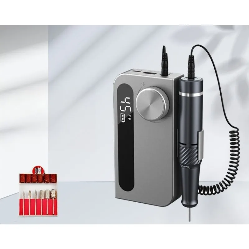 6Th Gen Electric Nail Drill Machine 45000Rpm Rechargeable Portable Handpiece For Nail Polishing Removing Gel Manicure