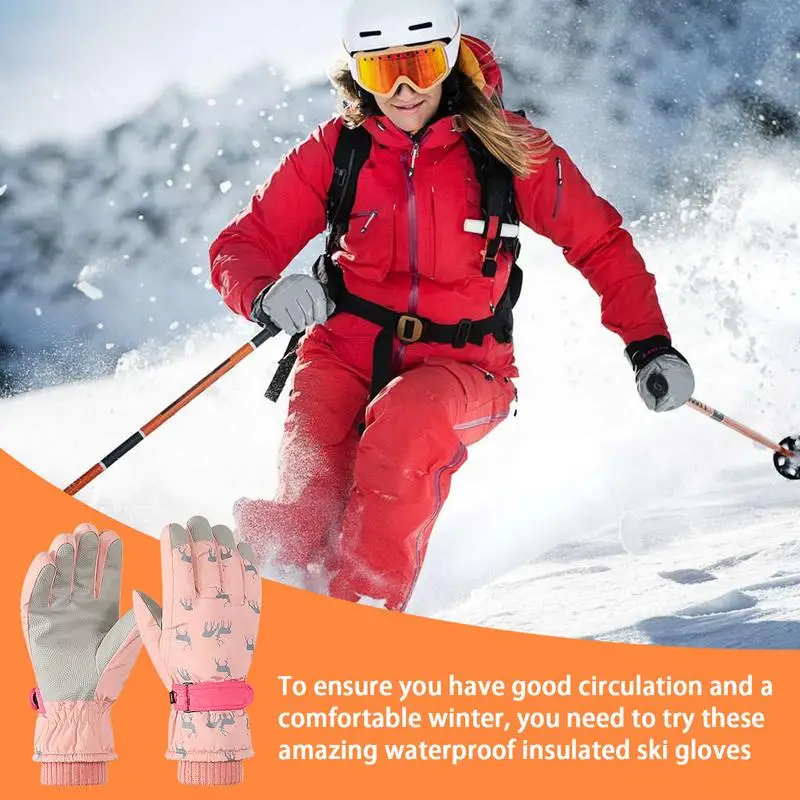 Waterproof Fishing Gloves Waterproof Fishing Mittens Outdoor Activities Supplies Winter Gloves For Riding Skiing Mountaineering