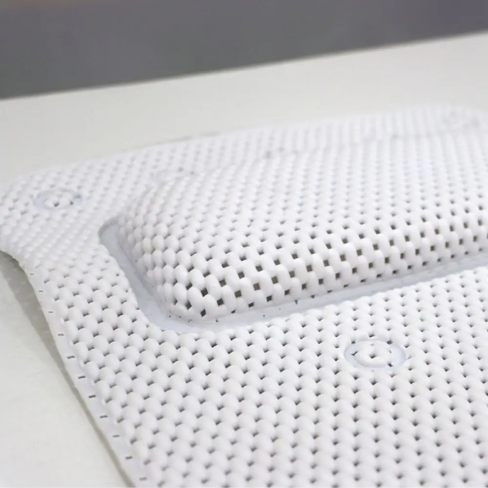 Extra Long Bathtub Mat With Pillow PVC Non Slip Shower Cushion Powerful Suction Cups For Home Bathroom Safety Comfort