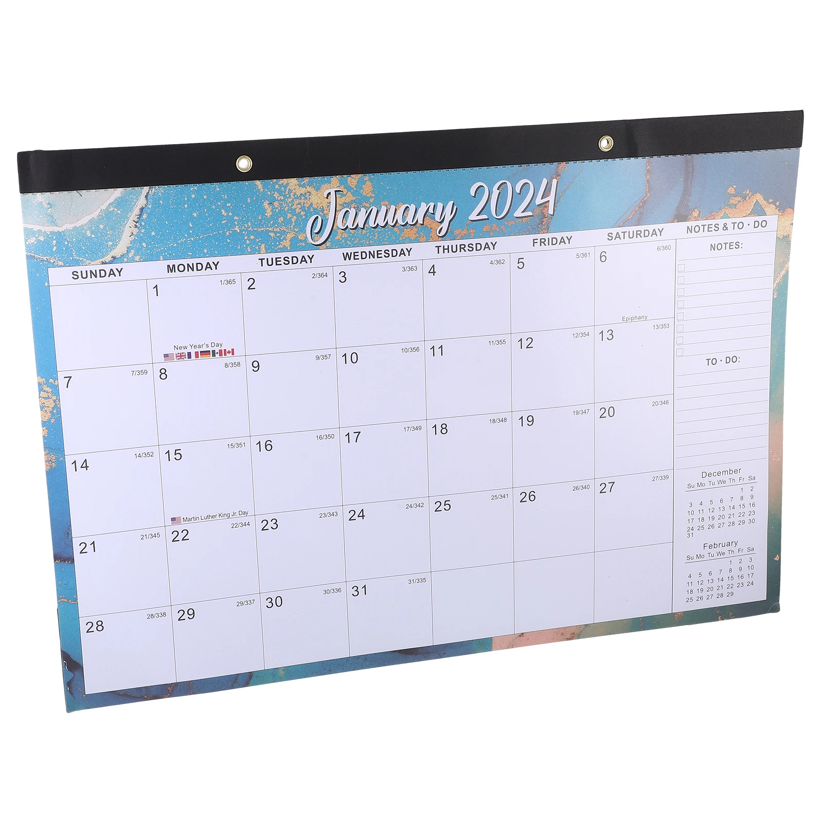 

2024 Wall Calendar Monthly Home Sturdy Paper Holiday Hanging 18 Months 2024 2025 Office Room Practical