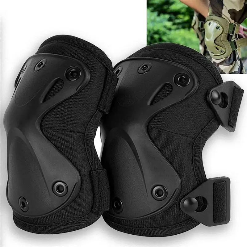 Tactical Protective Knee Pads and Elbow Pads, Soft Breathable Military Tactical Knee Pads, for Outdoor Airsoft Paintball Hunting